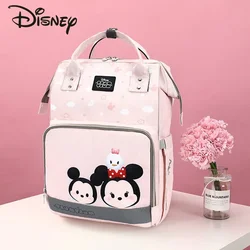 Disney novo saco de fraldas mochila marca de luxo moda saco de fraldas do bebê mochila dos desenhos animados saco do bebê grande capacidade multi-função