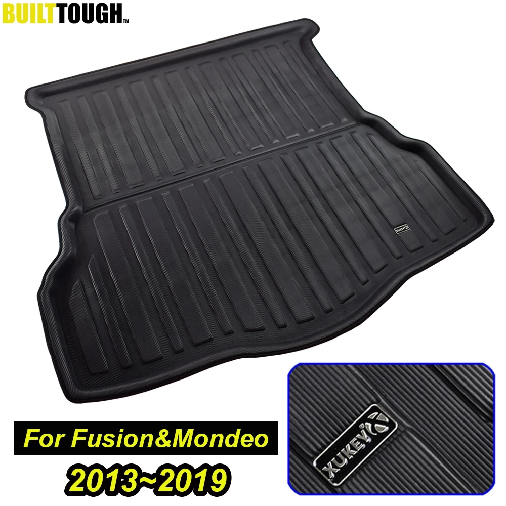 For Ford Fusion Mondeo 2013- 2016 2017 2018 2019 Rear Trunk Boot Mat Liner Cargo Floor Tray Carpet Mud Kick Protector Overlay