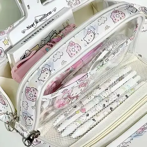 

Sanrio Stationery Hello Kitty Pochacco Large Capacity Multifunctional Cartoon Pencil Case Cute Printed Pattern Pencil Boxes Gift
