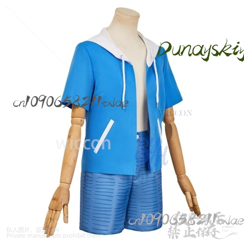 Cidade anime animação cosplay nagumo traje kawaii casaco azul verão usar chapéu adorável calças curtas festa de halloween cos personalizado