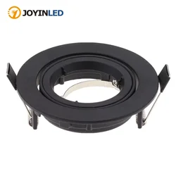 Modern Round Aluminum Lamp Holders LED Ceiling Light GU10 Spotlight MR16 Downlight Fittings Frame Fixture with Lamp Bulb