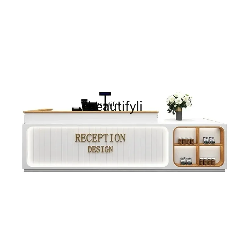 

Simple Modern Cashier Reception Desk Restaurant Bar Coffee Shop Milk Tea Shop Front Desk