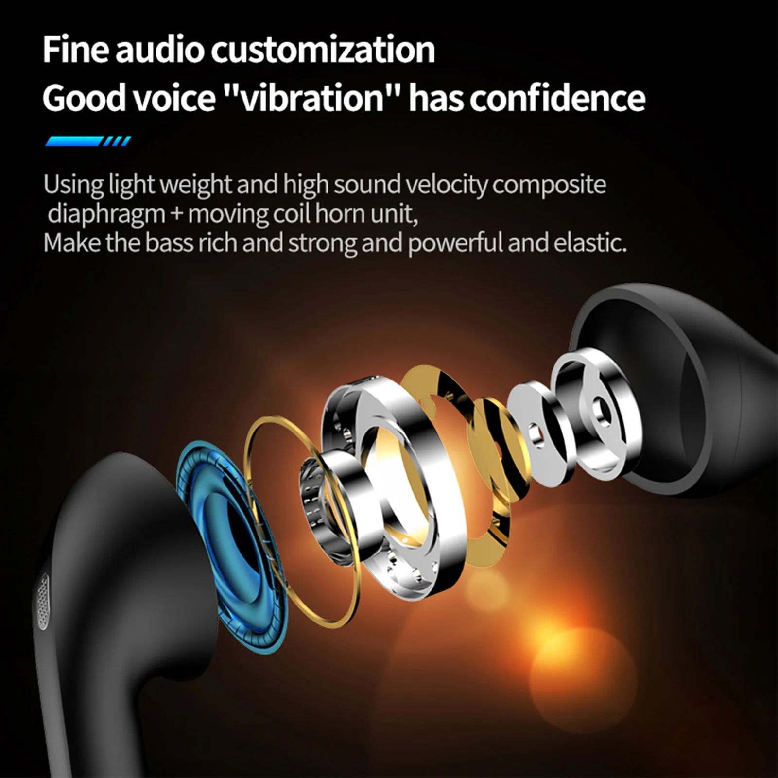 Wireless Translation Earbuds Real Time AI Translator Earbuds for 2 System Smart Phone One Click Recording Noise Cancelling