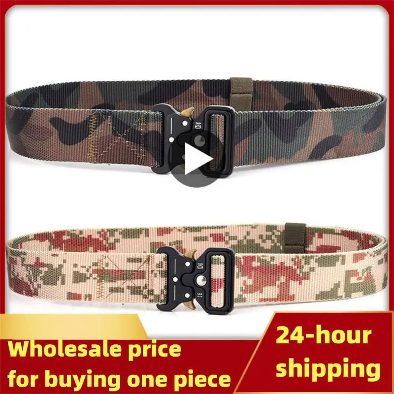 Men Belt Metal Male Men's Belt Canvas Belts Big Size Outdoor Sport Nylon Belts