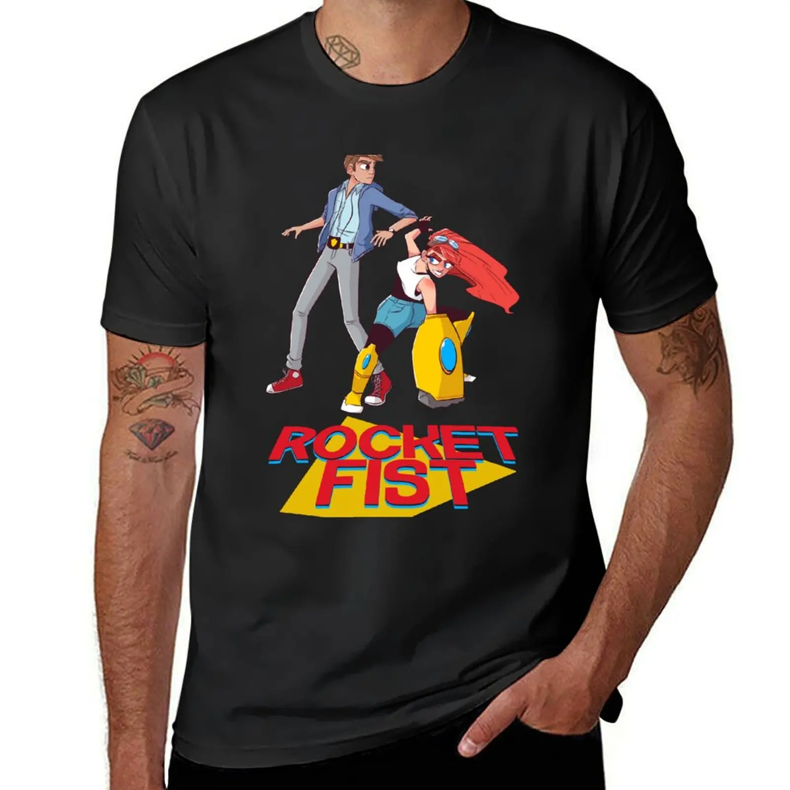 

Rocket Fist Dynamic Duo T-Shirt plain customizeds quick-drying for a boy Men's t-shirt
