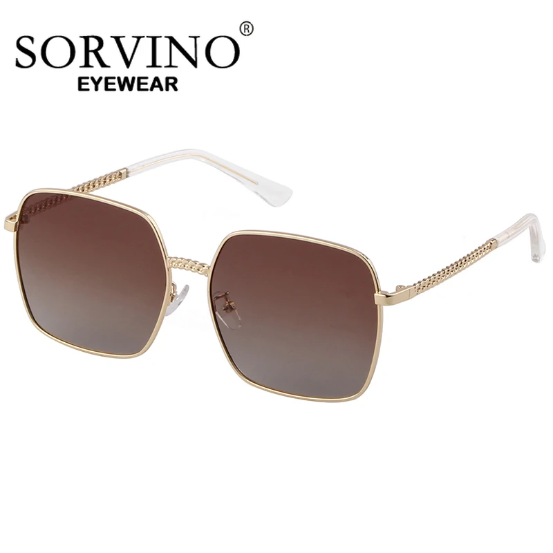 

SORVINO Oversized Polarized Sunglasses For Men Women Fashion Driving Square Vintage Travel Big Frame Sun Glasses UV400 Eyewear