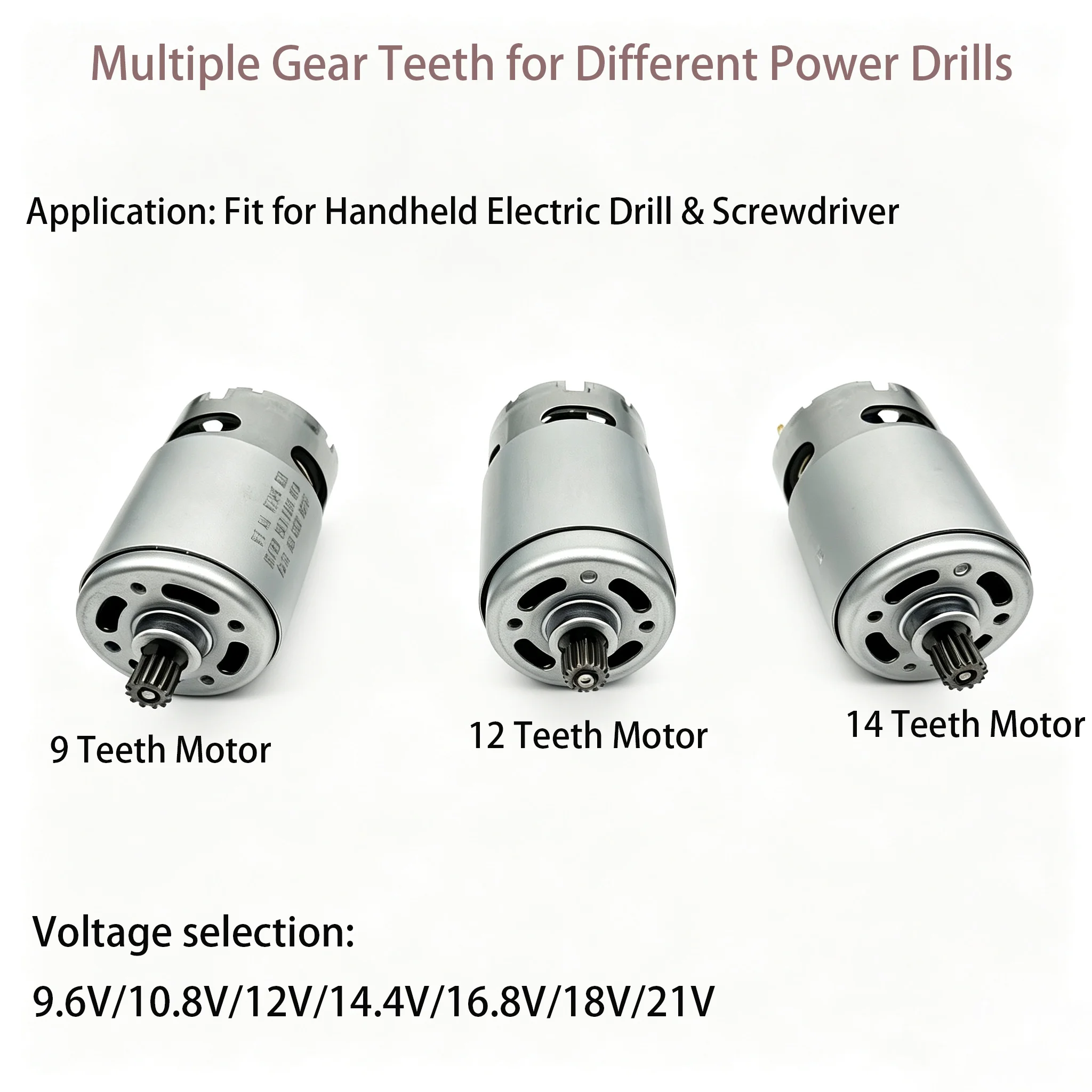 Electric Drill Screwdriver Parts 9.6V 12V 14.4V 16.8V 18V 21V DC Gear Motor RS-550 For Makita For DeWalt For Bosch For Milwaukee