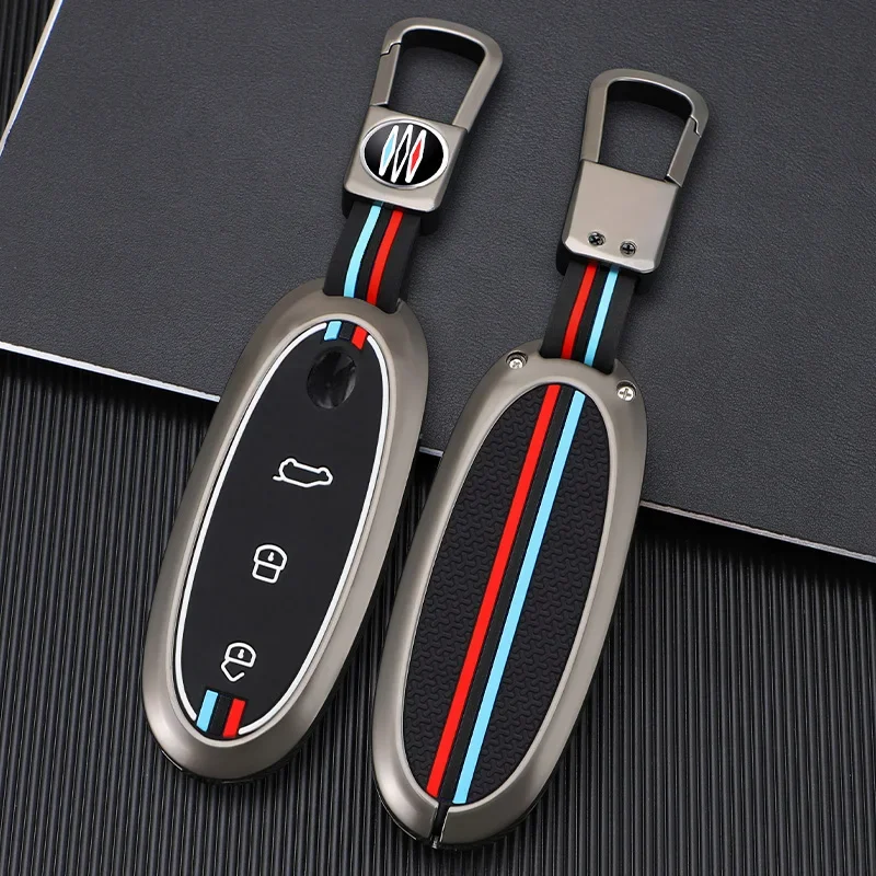 2024 Zinc Alloy+Silicone Car Key Case Cover Shell For Dongfeng NAMMI 01New Engery High Level Keychain Protective Accessories