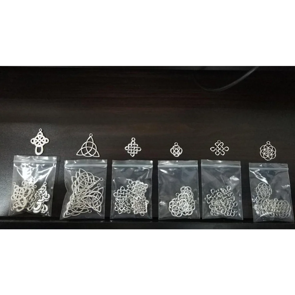 

60 pcs Chinese Knot Pendants Vintage Alloy Diy Jewelry Making Accessories For Earrings Necklaces Bracelets Keychain Ornaments