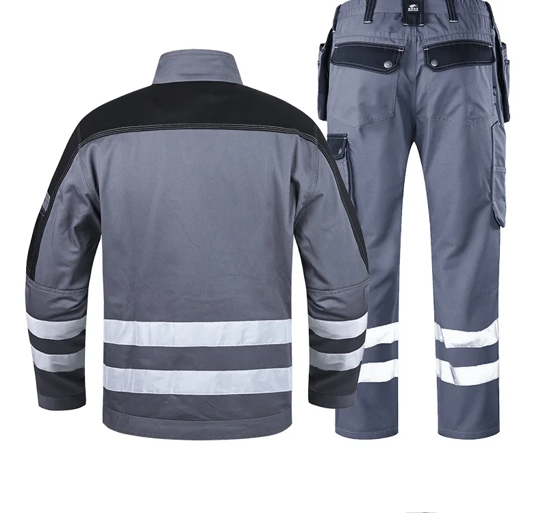 Hi Vis Schweißanzug, reflektierend, mit mehreren Taschen, sichere Arbeitskleidung, Herren, Fabrik, Mechaniker, Mechaniker, Werkstatt, langlebige Uniform, Arbeitskleidung