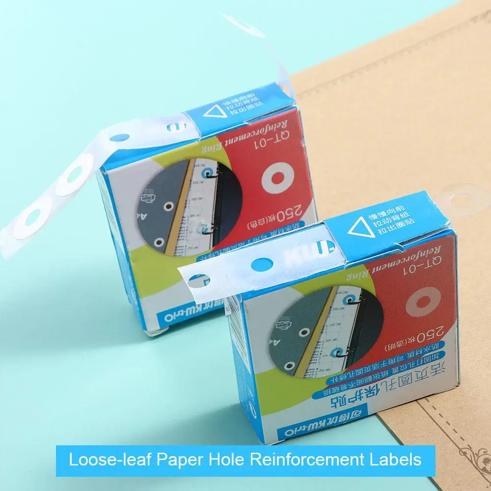Student Loose Leaf Self Adhesive Binding Paper Sticker Hole Labels Hole Punch Protector Round Stickers