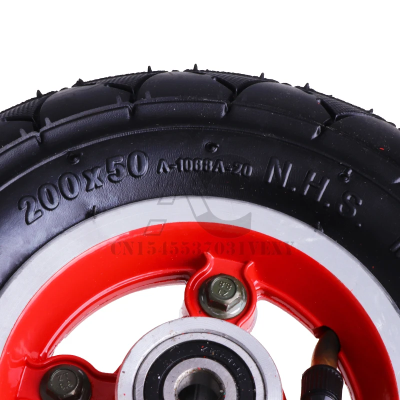 إطارات هوائية 200x50 مع محور عجلات من سبائك الألومنيوم عجلة 8 بوصة لأجزاء سكوتر كهربائي Speedway Mini 4 Pro