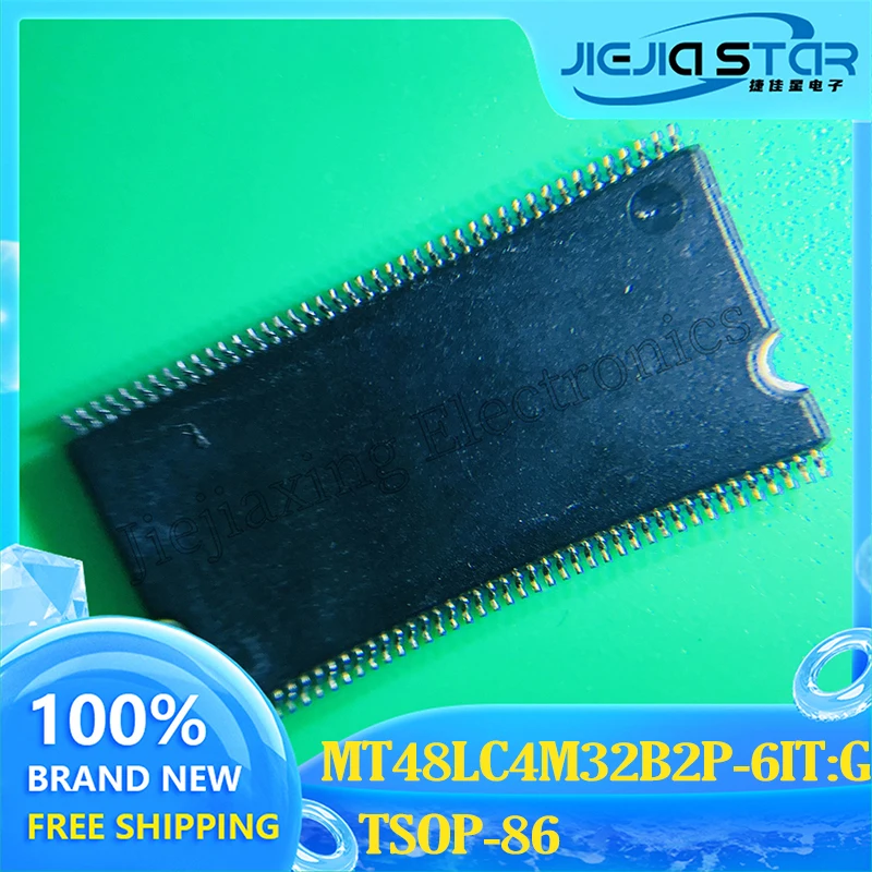 Memory Chip for Spot Electronics, MT48LC4M32B2P-6IT:G, MT48LC4M32B2P, 48LC4M32B2, TSOP86, 100% Brand New and Original