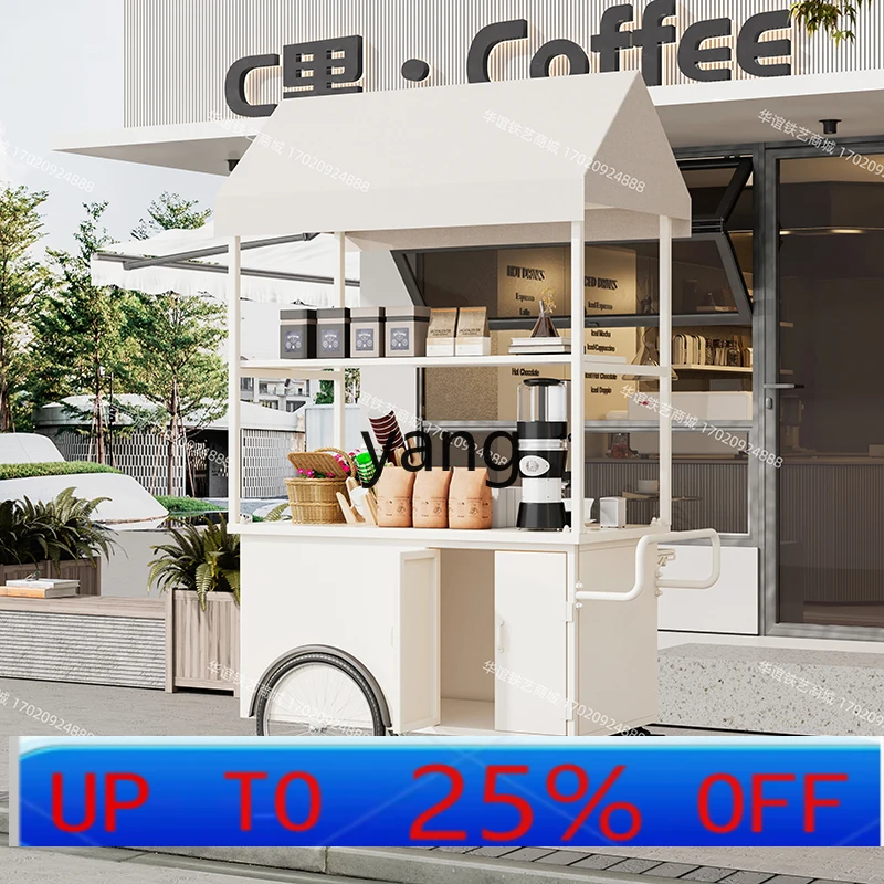 

CX Event Promotional Cart Mobile Trolley Shopping Mall Display Desk Mobile Snack Cart