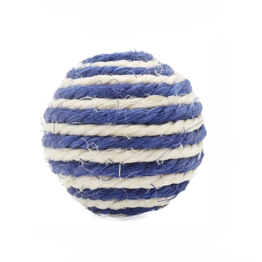 3pcs/5pcs Cats Sounding Ball Interactive Handmade Sisal Cat Scratching Ball Make Sounds Cat Toy Home Kitten Ball Toys