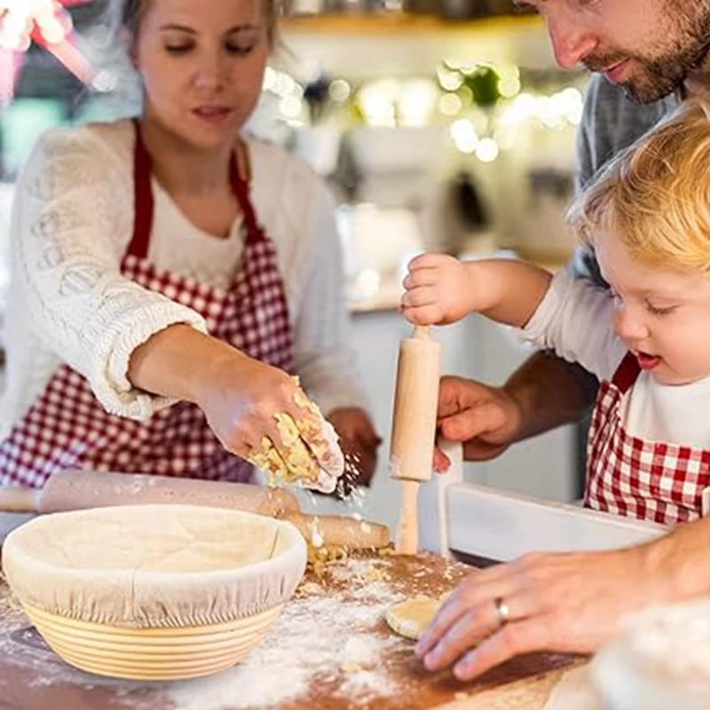 

Комплект из 2 предметов: корзина для расстойки теста и тканевый чехол для выпечки на закваске