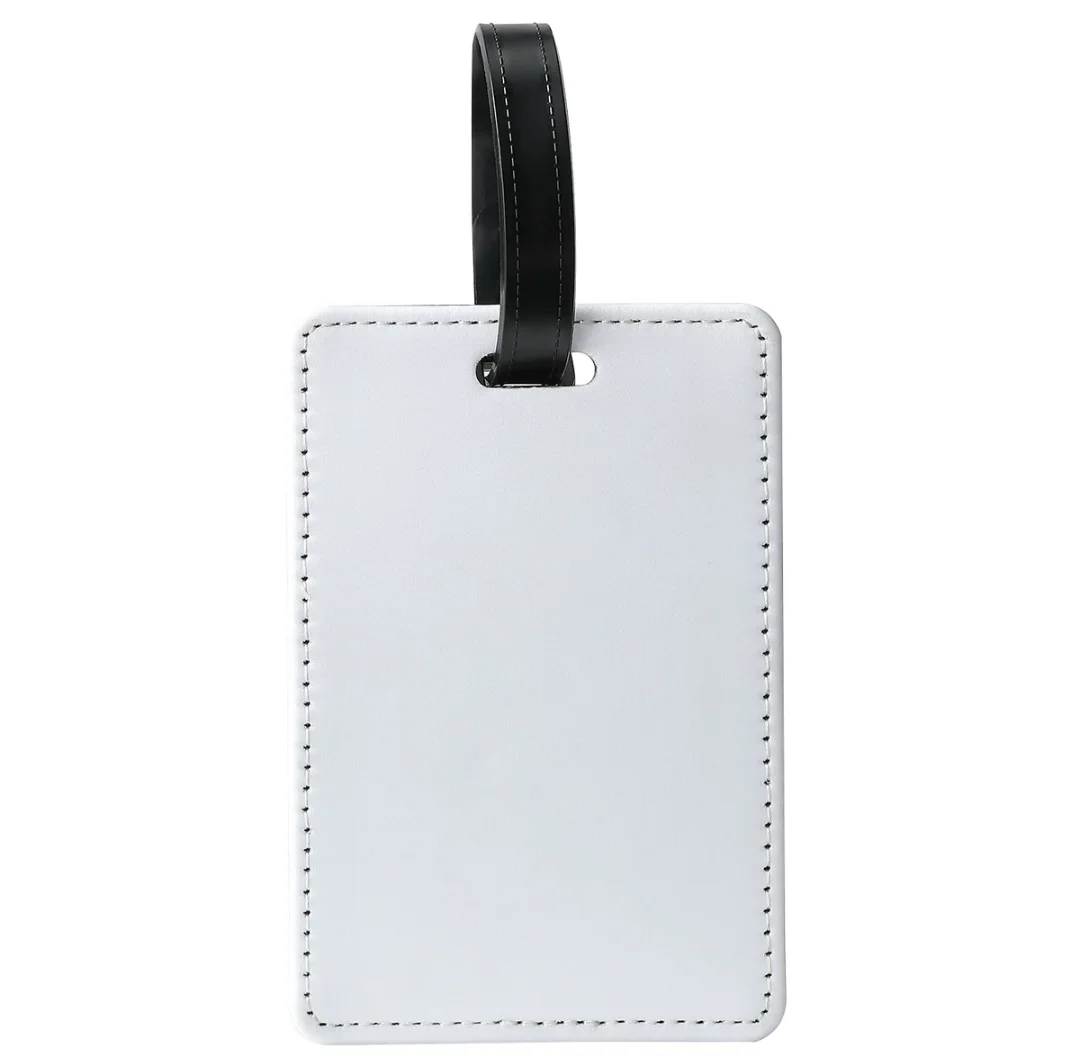 Imagem -02 - Bagagem Tags para Faça Você Mesmo Sublimação Titular do Cartão de Identificação pu Suitcase id 50 Pcs Branco em Branco