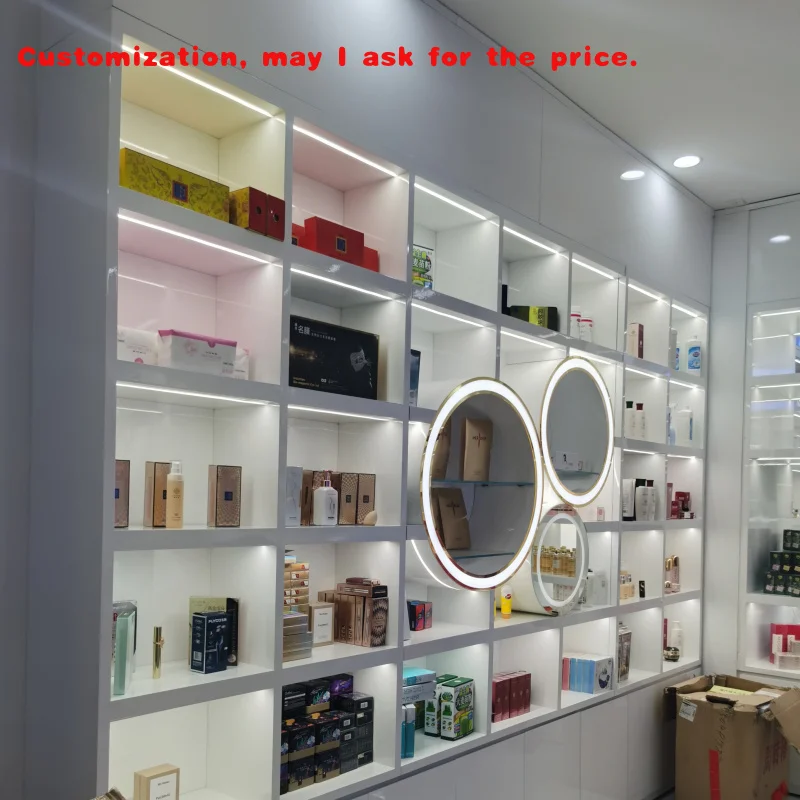 custom.Cosmetic Display Shelves and Shelf Storage Can Be Designed in Retail Stores Beauty Products Makeup Wall Hanging Display C