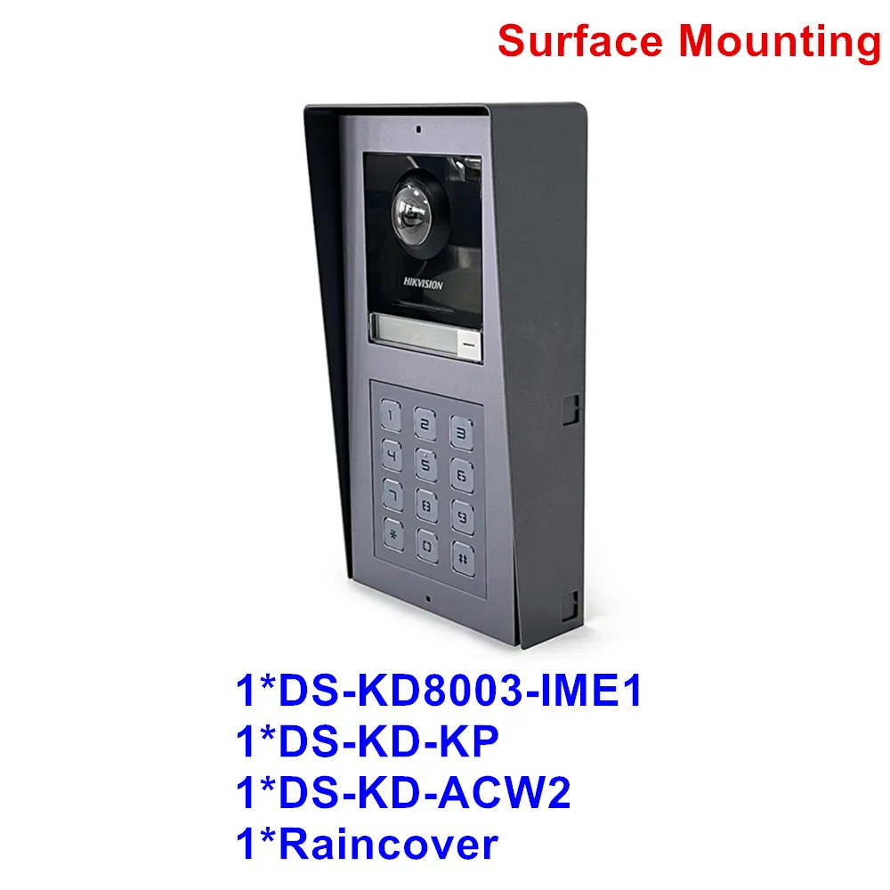 Original Hikvision DS-KD8003-IME1(B) Modular Door Station with Mounting Bracket DS-KD-ACF1 DS-KD-ACW2 DS-KD-KP Keypad Module