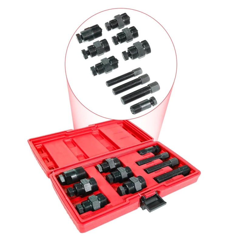 10Pcs Red Plastic Case Motorcycle Repair Tool Electromagnetic Machine Puller Flywheel Puller Set Motorbike Repair Remover Tool