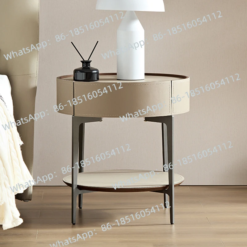 

Italian Minimalist Bedside Table Modern Minimalist Solid Wood Storage Bedside Table