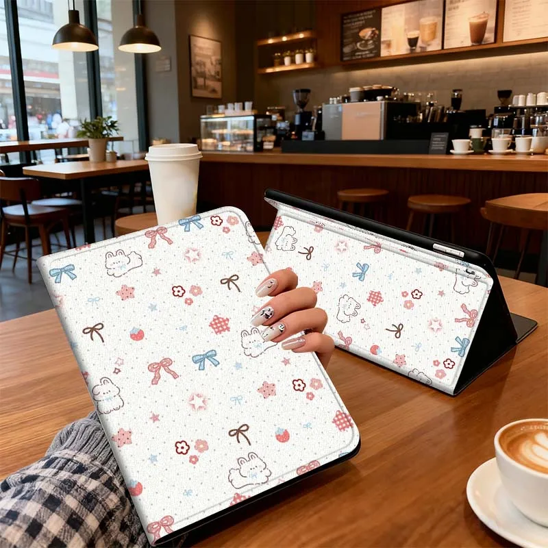 

Cute pink rabbit cartoon For Xiaomi Redmi Mi Pad 2 4 5 6 6s 7 8 11 12.5 12.4 11.2 8.7 SE Pro Plus Max Cover Tablet Case