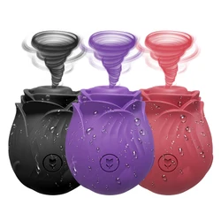 Clit Sucker Rose-Vibrator Vacuum Sucking For Women Nipples Clitoris Stimulator Massager Sex Toys Goods for Female Adults