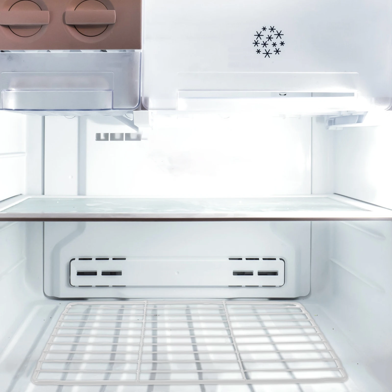 

2 pcs White Freezer Wire Racks For Storage Organization Space Saving Refrigerator Shelf Dividers With Air Circulation Strong