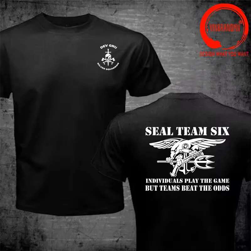 Leisure Tshirt Naval Seals Devgru NSWDG Seal Team 6 Six T Shirt Men Fashion Trendy Casual Clothing Stylish Tops Tee Shirt
