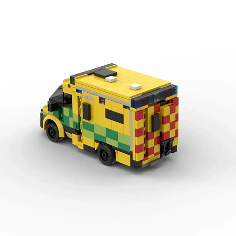 Famous City Car Model Moc Building Bricks London Ambulance UK Technology Modular Blocks Gifts Christmas Toys DIY Sets Assembly