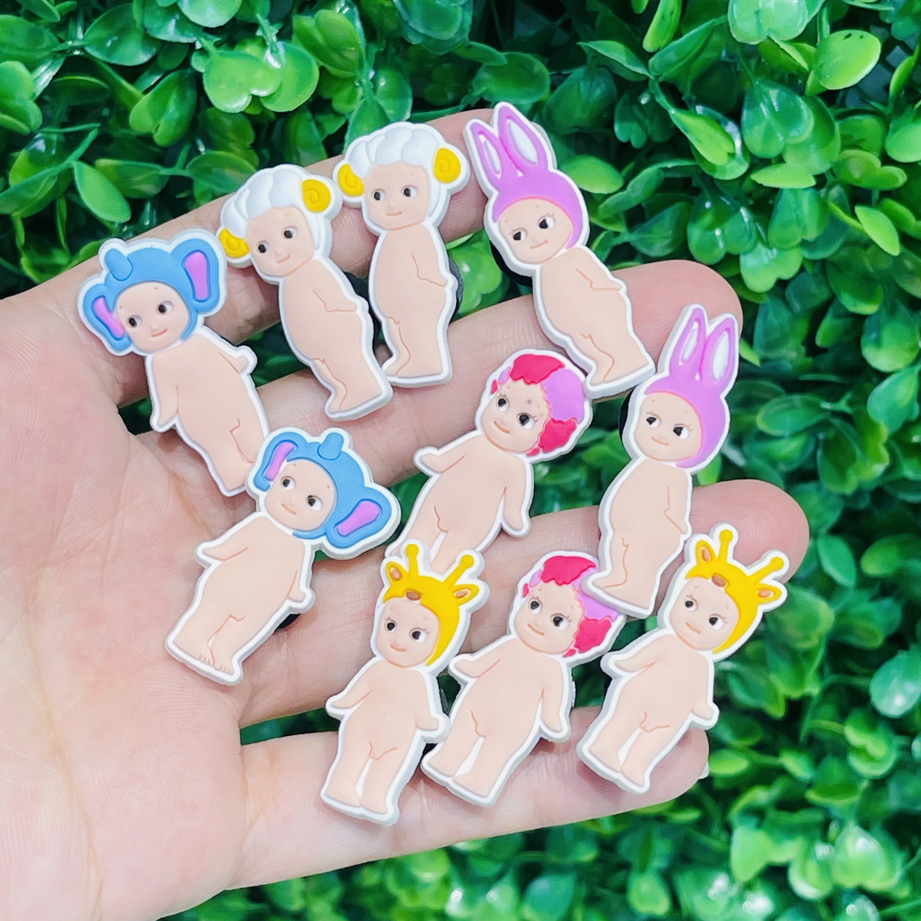 10-100pcs Cartoon Angel Baby Shoe Buckle Charms Fashion Boys Girls Sandals DIY Shoes Decoration Fit Birthday Gift