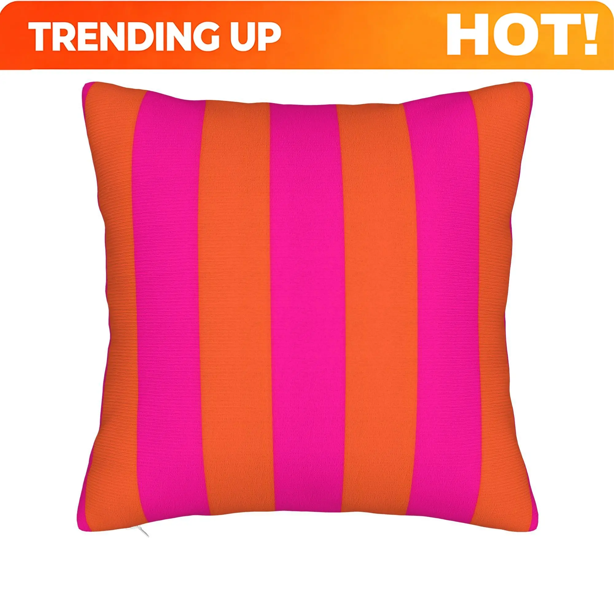 Customize Stripe Pink Modern Home Vibes Double Sided Printed Cushion Cover Blending Comfort with Contemporary Style