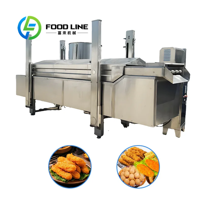 Industrial Continuous Frying Machine Constant Temp Oil Circulation System Uniformly Fries Potato Chips For Large Scale Snack