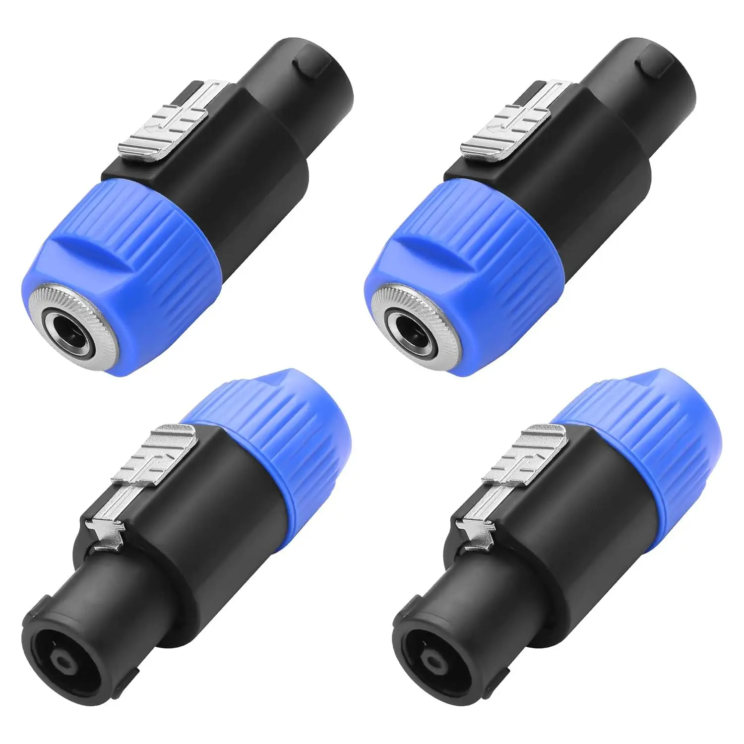 Speakon to 1/4 6.35mm Adapter Connector 4-Pole Male to 1/4 Inch TS Female Mono Plug Twist Lock Cable NL4FC NL4FX NLT4X NL2FC