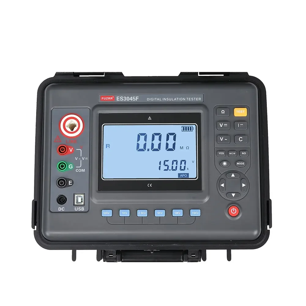 

FUZRR ES3045F Megohmmeter 5KV 10KV 15KV Insulation Resistance Ohmmeter Digital insulation resistance Test meter for Transformer