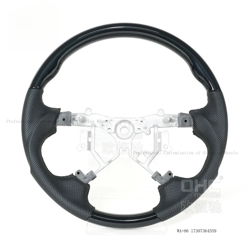 New  05-09 for Toyota Crown steering wheel modification and upgrade to a high-end black-coated car steering wheel