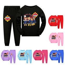 Fireman Sam Clothes Baby Girls Homewear Boys Nightwear Pajamas Teenager Kids Pyjamas Children Christmas Pijama