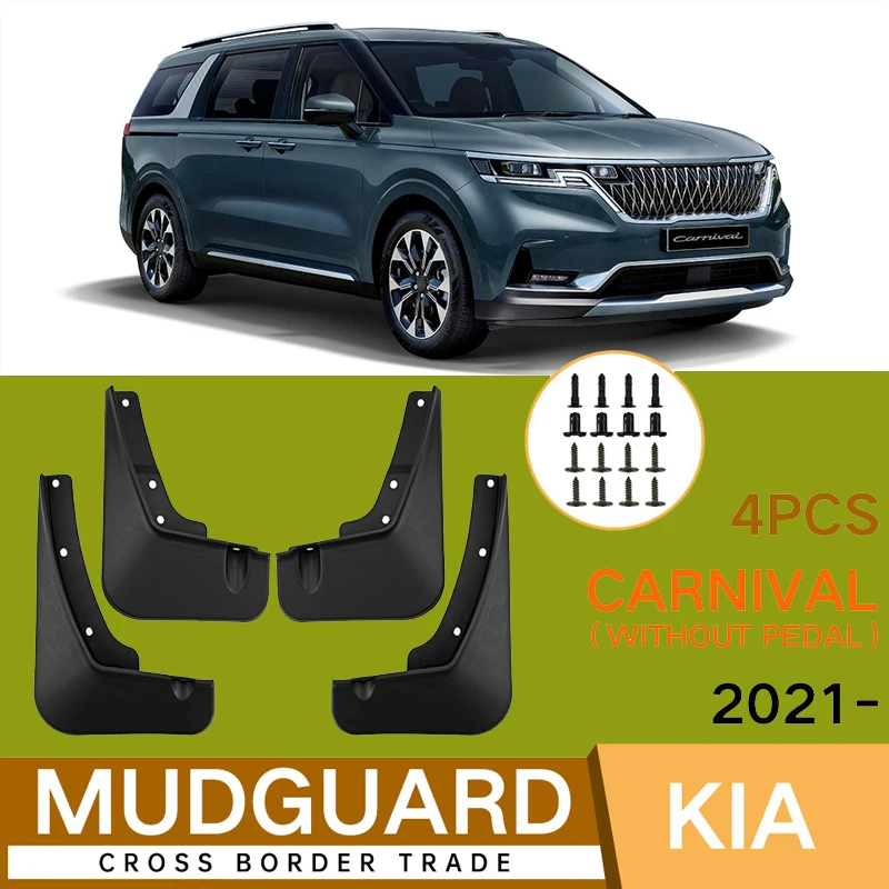 

4Pcs For Kia Carnival 2021-2024 Car Tires Fenders Waterproof Mudguards PP Plastic Accessories