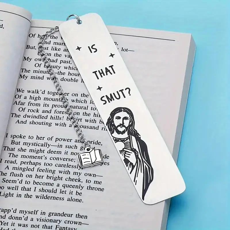 1 interesting gift bookmark for women and men, stainless steel bookmark with tassels for colleagues, book enthusiast reader, bir