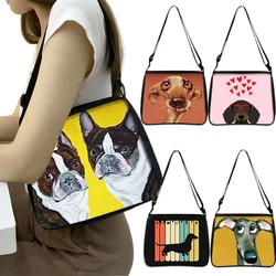 Lovely Elongated Dog / Golden Retriever Print Handbag Woman Multi-function Underarm Bags 3D French Bulldog Fashion Shoulder Bag