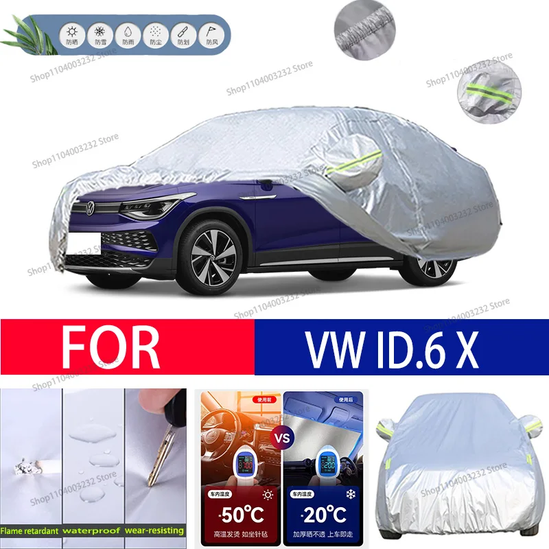 

For VW ID.6 X Car clothing sun protection snow prevention antifreeze car protective cover auto cover