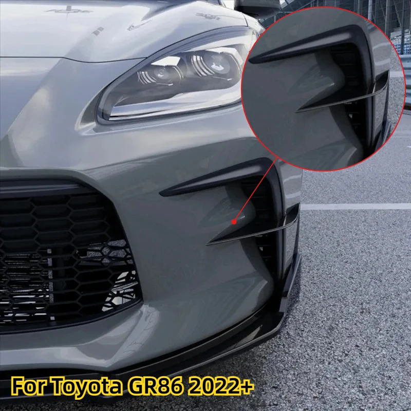 Ailerons avant en fibre de carbone, déflecteurs latéraux, lames d'air, garnitures aérodynamiques, pièces de modification extérieures pour Toyota GR86 2022+