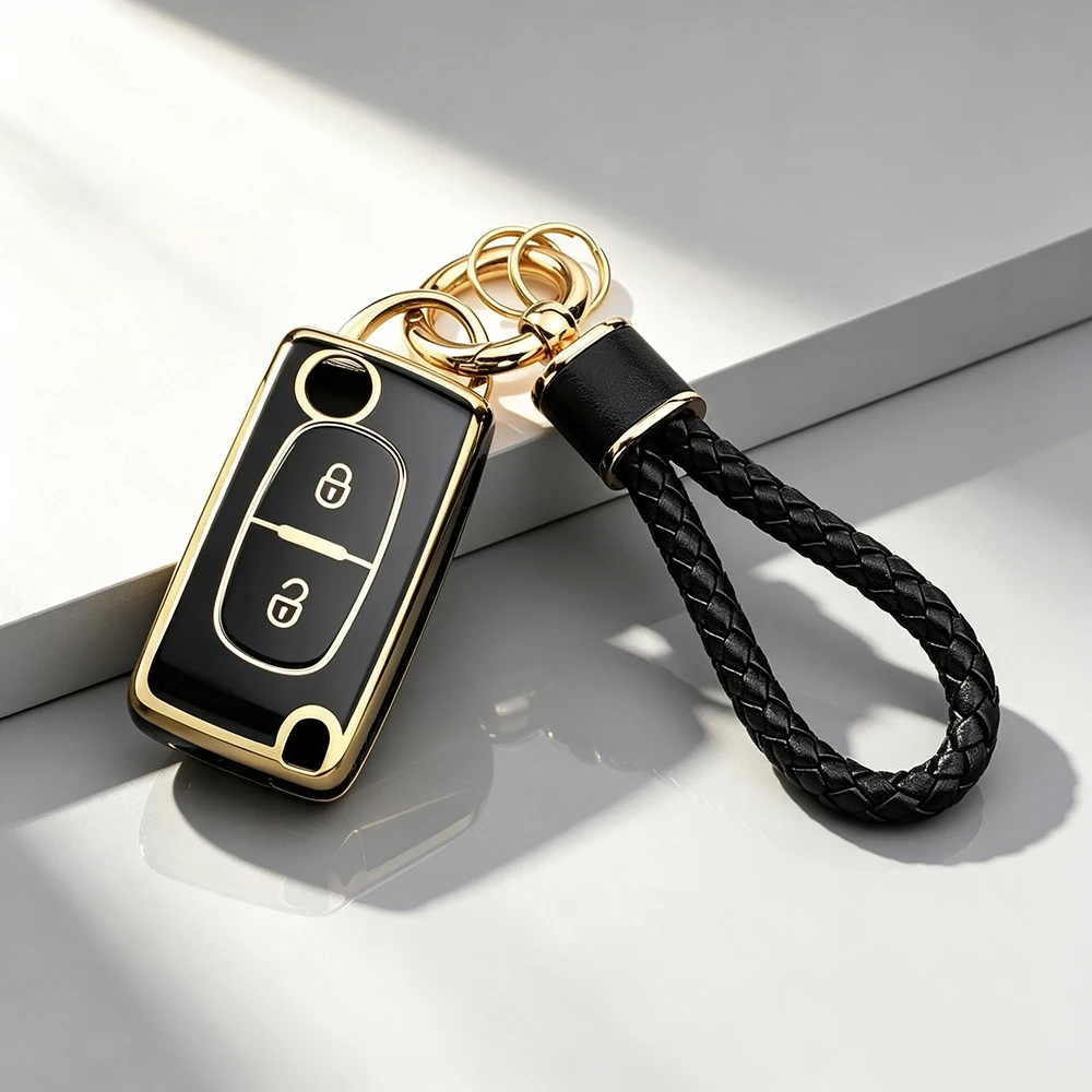 2 Buttons TPU Remote Key Case for Peugeot 207 307 308 407 607 807 for Citroen C2 C3 C4 C5 C6 Flip Folding Car Key Shell