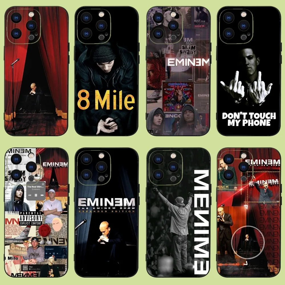 Singer E-Eminem Phone Case For iPhone 15,14,13,12,11 Plus,Pro,Max,XR,XS,X,7,8 Plus,SE,Mini Silicone Soft