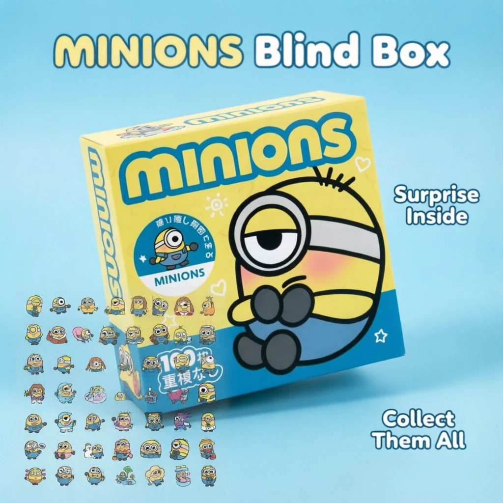 Minions movie animation cartoon cute 100pcs stickers fun emoji stickers student DIY decoration waterproof stickers wholesale