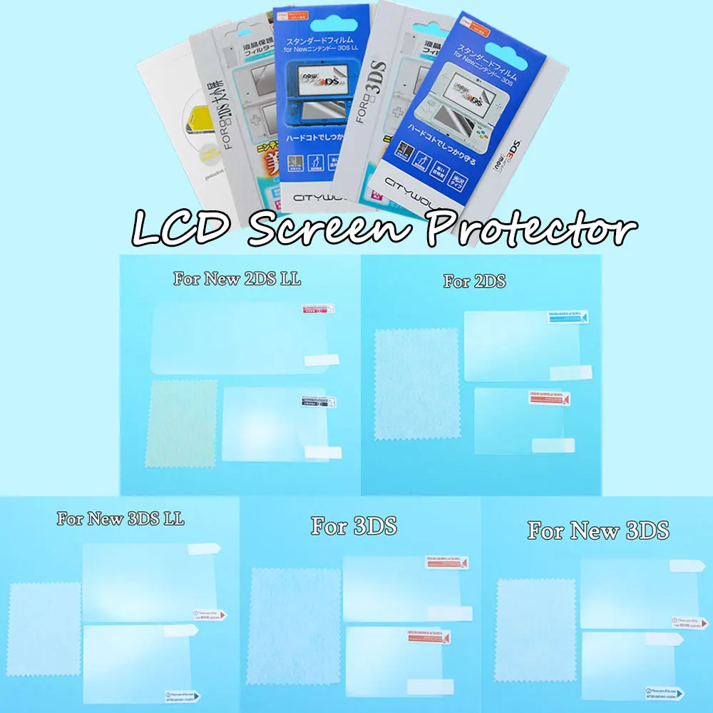 1pcs oben unten hd klar schutz folie für 2ds neue 2ds ll für 3ds neue 3ds ll neue 3ds lcd bildschirms chutz – Detail 1
