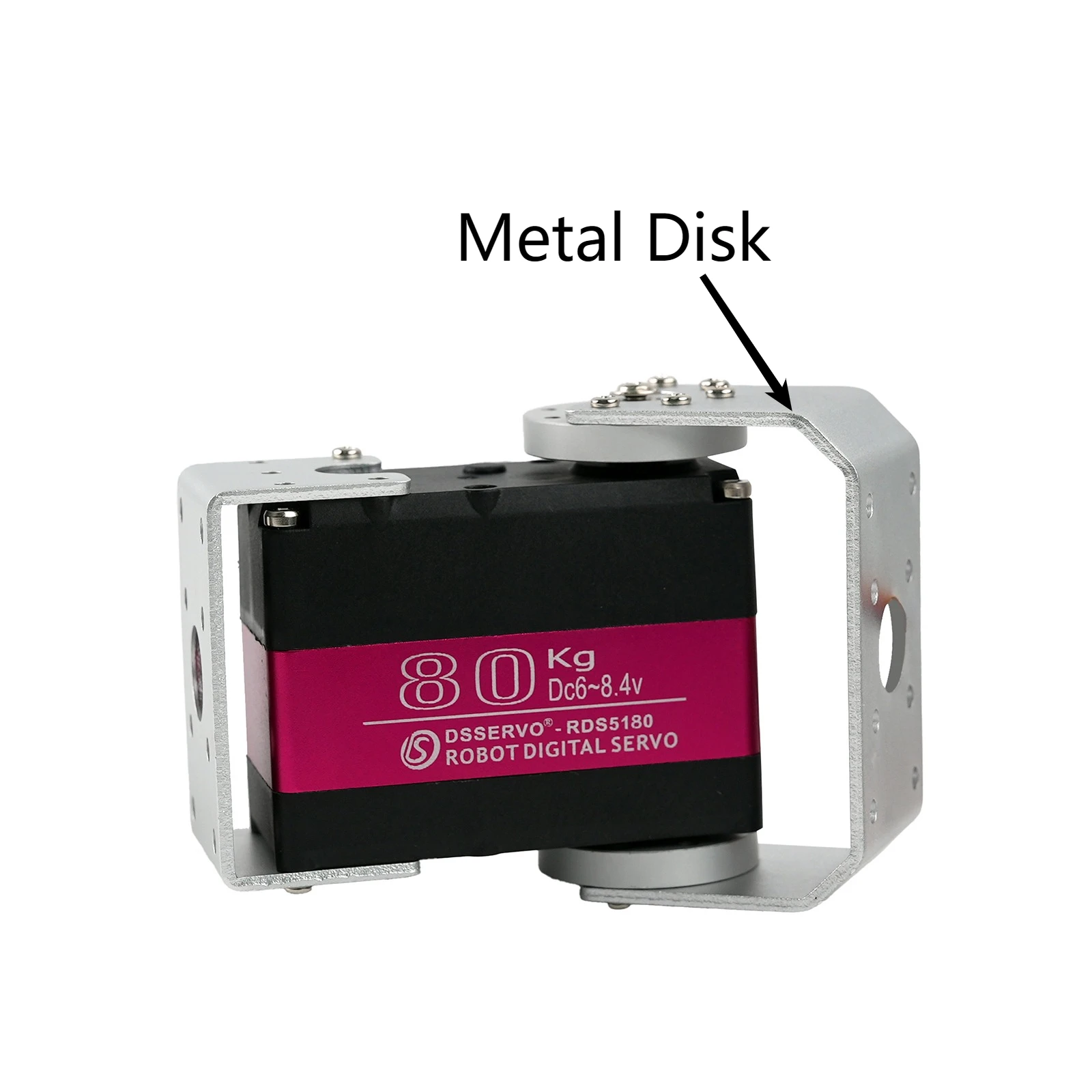 RDS5180 80KG High Torque Digital Servo with Metal Gears, Double-shaft Servo, 7.4V, Suitable for 1/5 1/8 1/10 RC Cars Robots Boat