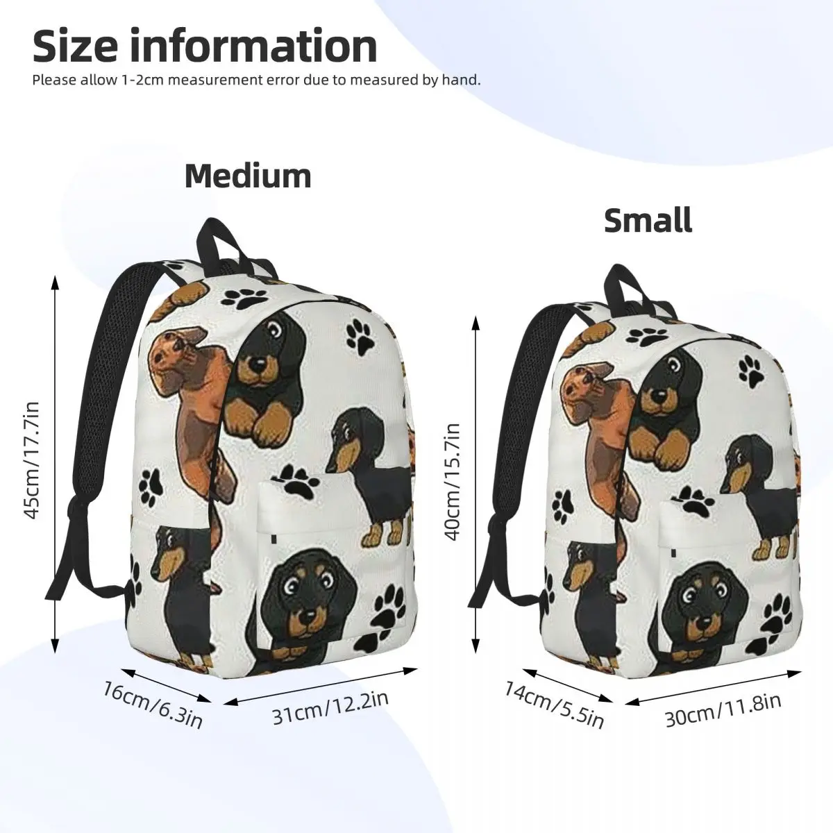 Mochila bonita con dibujos de perros salchicha para estudiantes, bolso escolar, mochila de viaje para senderismo, mochila de moda para hombres y mujeres, bolsos de hombro