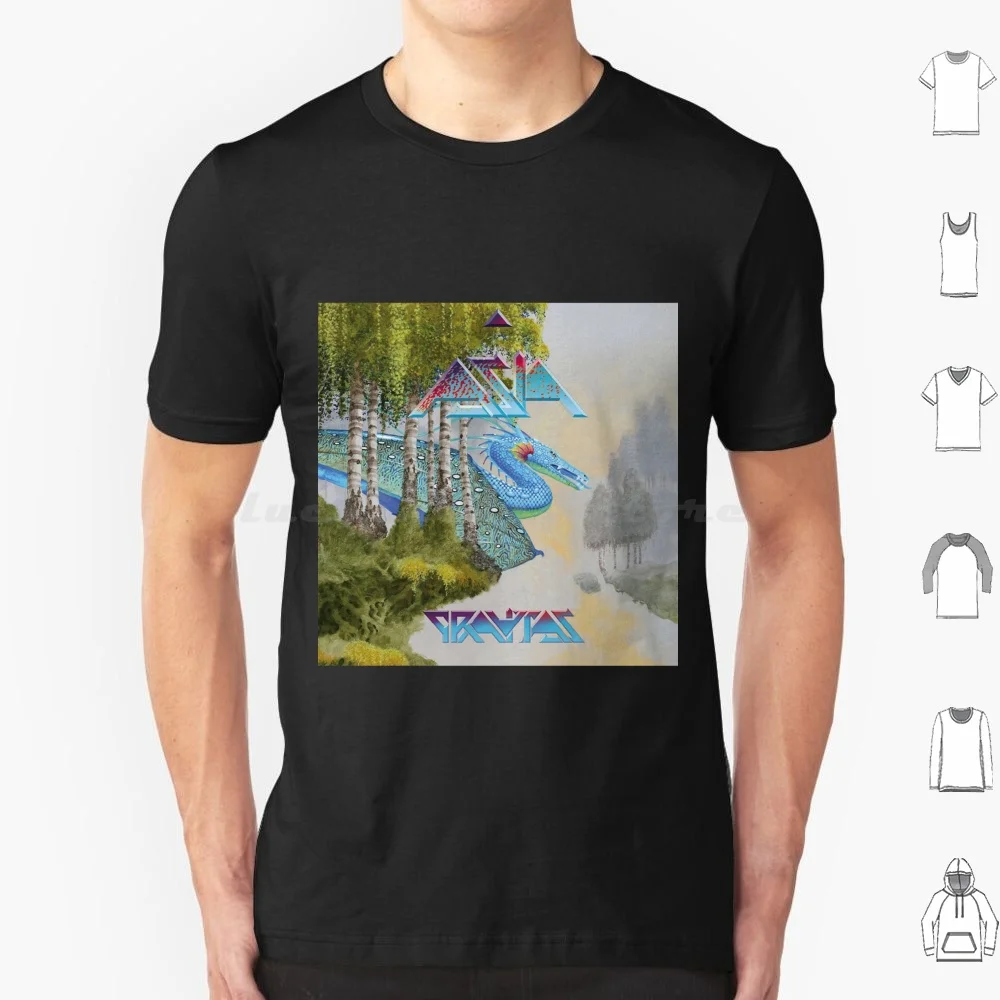 Camiseta Gravitas de talla grande 100% algodón Alpha Asia Logo Asia Tour Asia éxitos Asia canciones Ásia álbumes Asia portada Asia