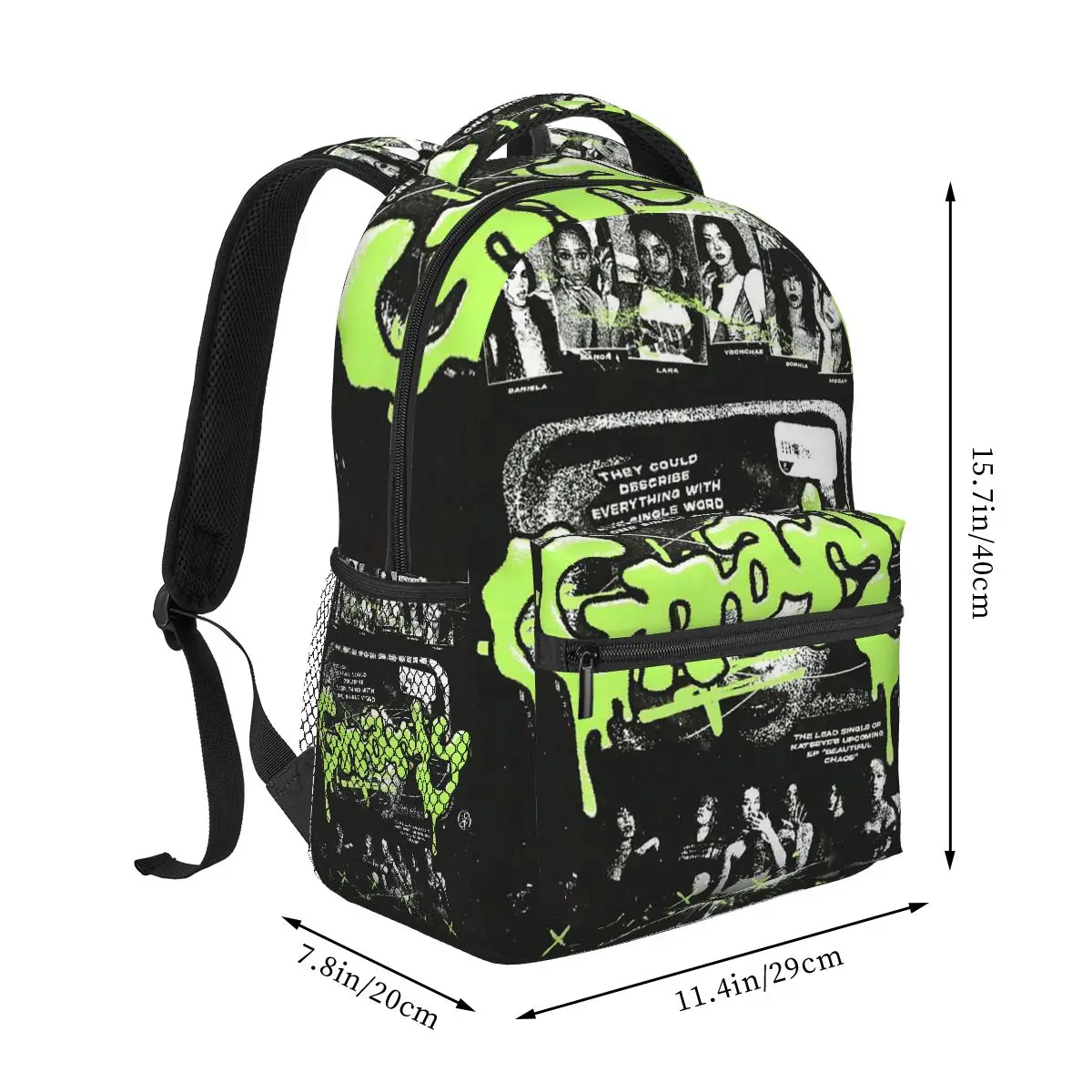 Korean Style KATSEYE Gnarly Backpack Hot Sale Daypack Large Capacity Kids BookBag School Bag Shoulder Bags for Men Women